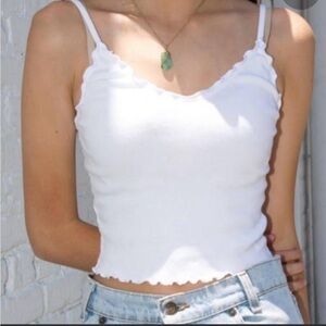 Brandy Melville White Scalloped Camisole